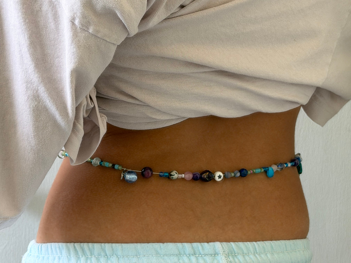 Ocean waistbead/ wrap around bracelet